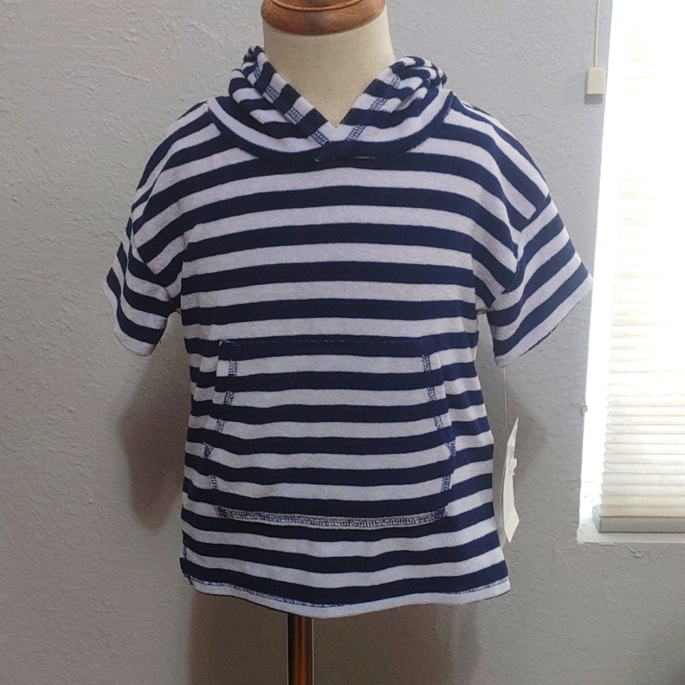 Nordstrom Rack navy and white stripped swim cover up